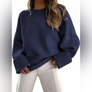 LILLUSORY Women's Oversized Sweaters Fuzzy Chunky Warm Pullover Sweater